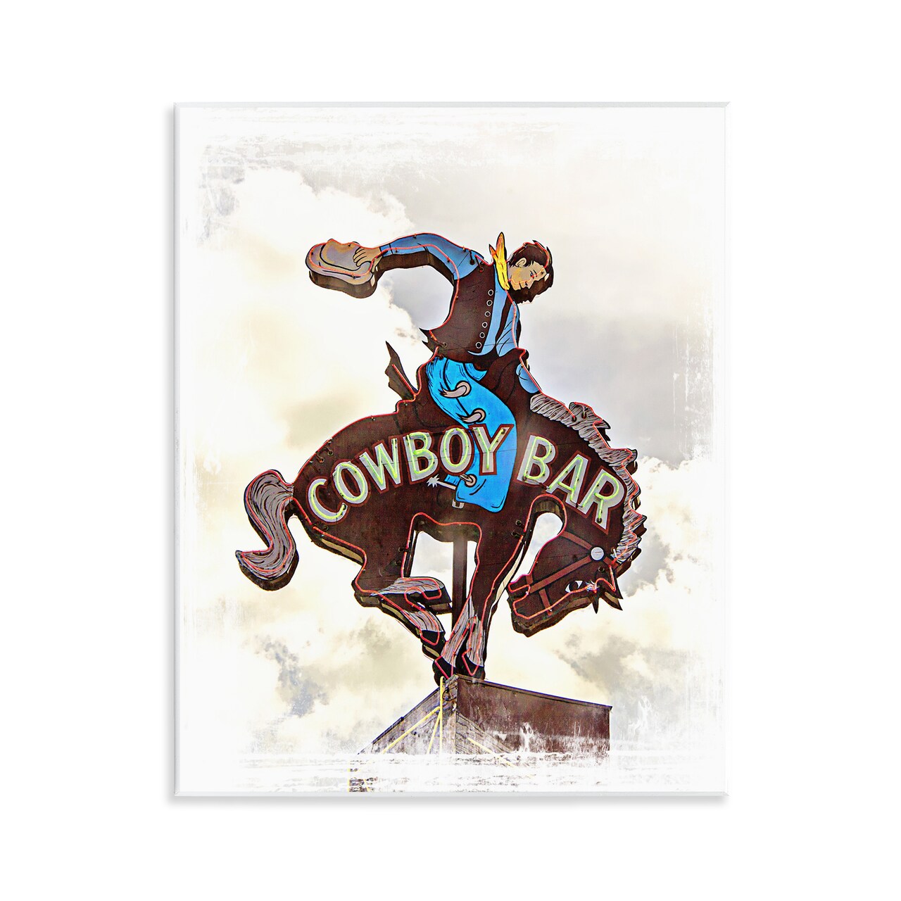 Stupell Industries Cowboy Bar Sign Wall Plaque By Jadei Graphics